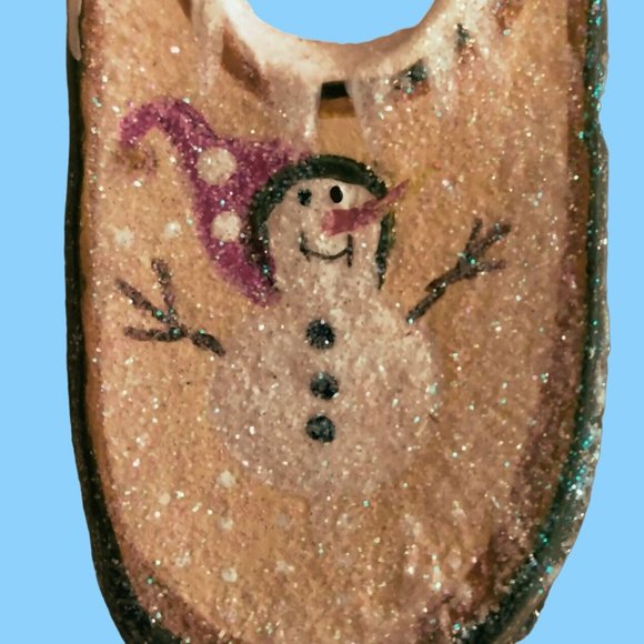 House of Hatten Snowman Sleigh Sled Ornament Vintage Handcrafted Christmas 1999 - Picture 2 of 7